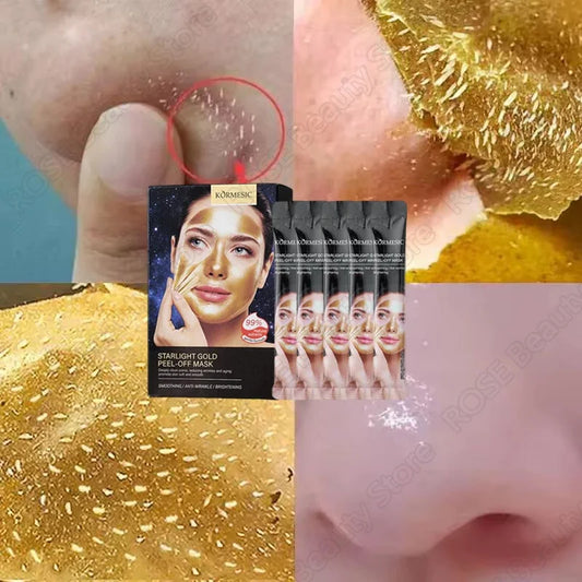 Gold Remove Blackhead Peel Mask Deep Cleansing Pore Dirt Cleansing Cosmetic Residue Exfoliating Cleansing Mask Oil Control Facia