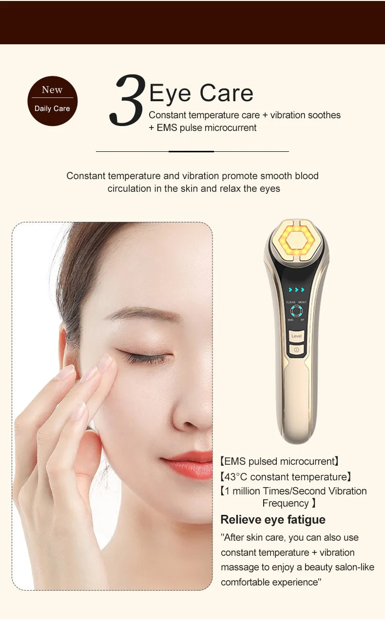 New Facial Lifting and Firming Rejuvenation RF Beauty device Home Face  device  EMS Microcurrent Beauty device Gift