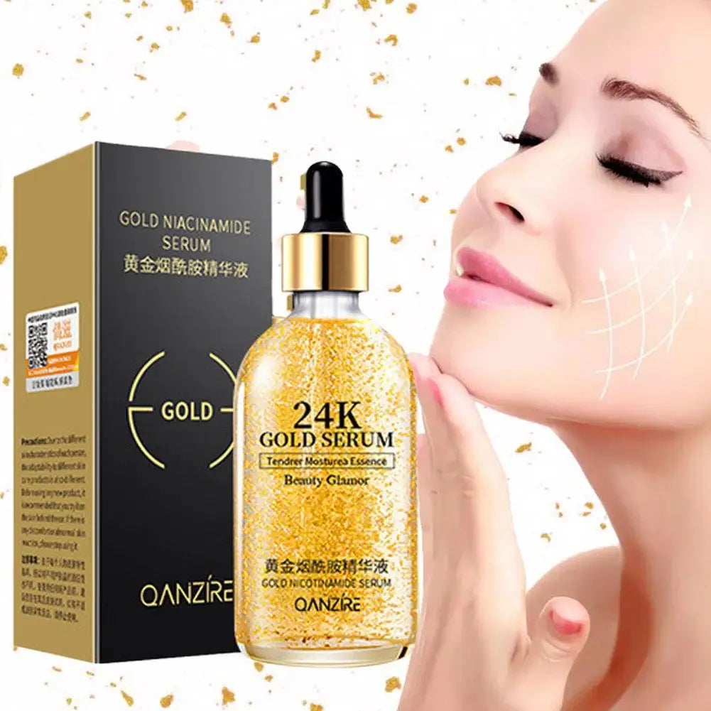 24K Gold Face Serum Moisturizer Day And Night Skin Care Nicotinamide Original Solution Hydrating And Moisturizing Facial Essence