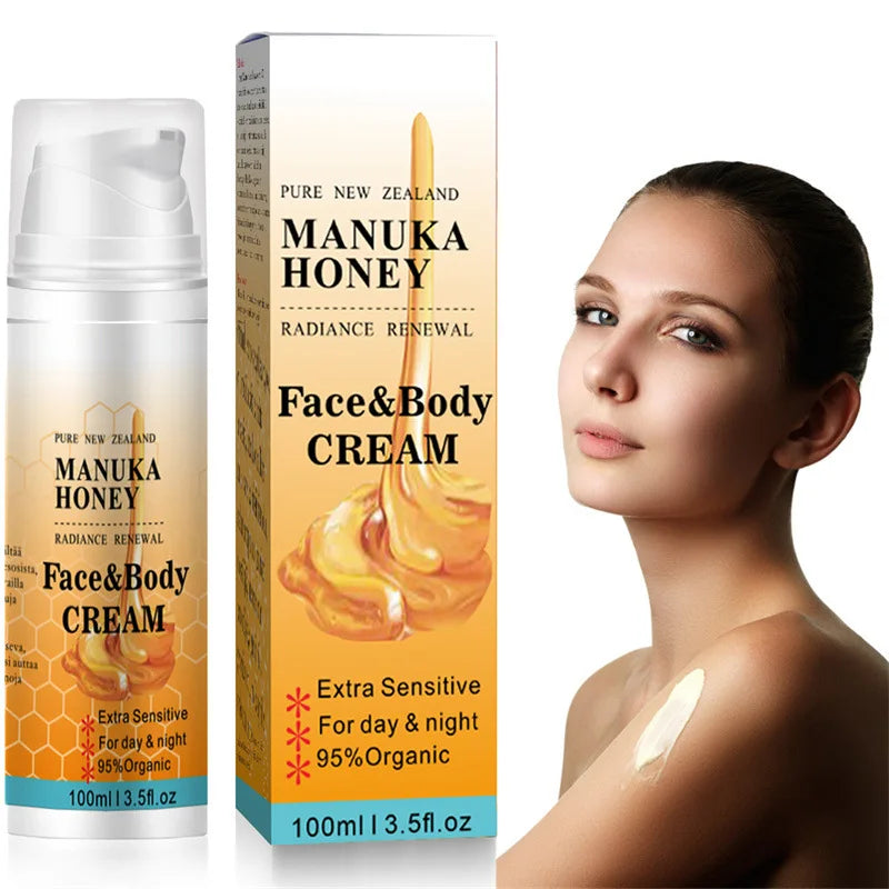 100g Organic Manuka Honey Shrink Pores Moisturizing Whitening Face Serum Smoothing Plumping Brightening Cream Anti wrinkle