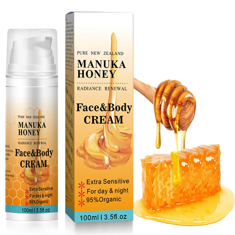 100g Organic Manuka Honey Shrink Pores Moisturizing Whitening Face Serum Smoothing Plumping Brightening Cream Anti wrinkle