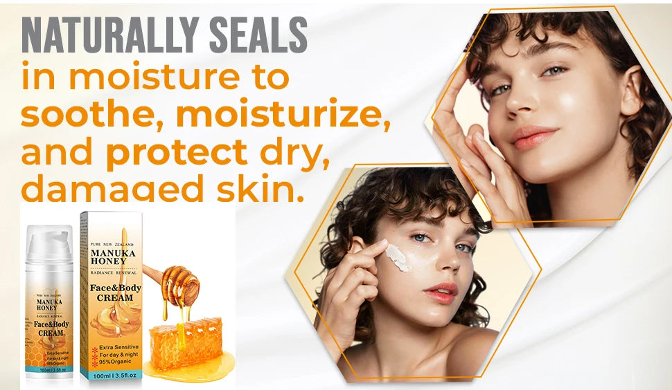 100g Organic Manuka Honey Shrink Pores Moisturizing Whitening Face Serum Smoothing Plumping Brightening Cream Anti wrinkle