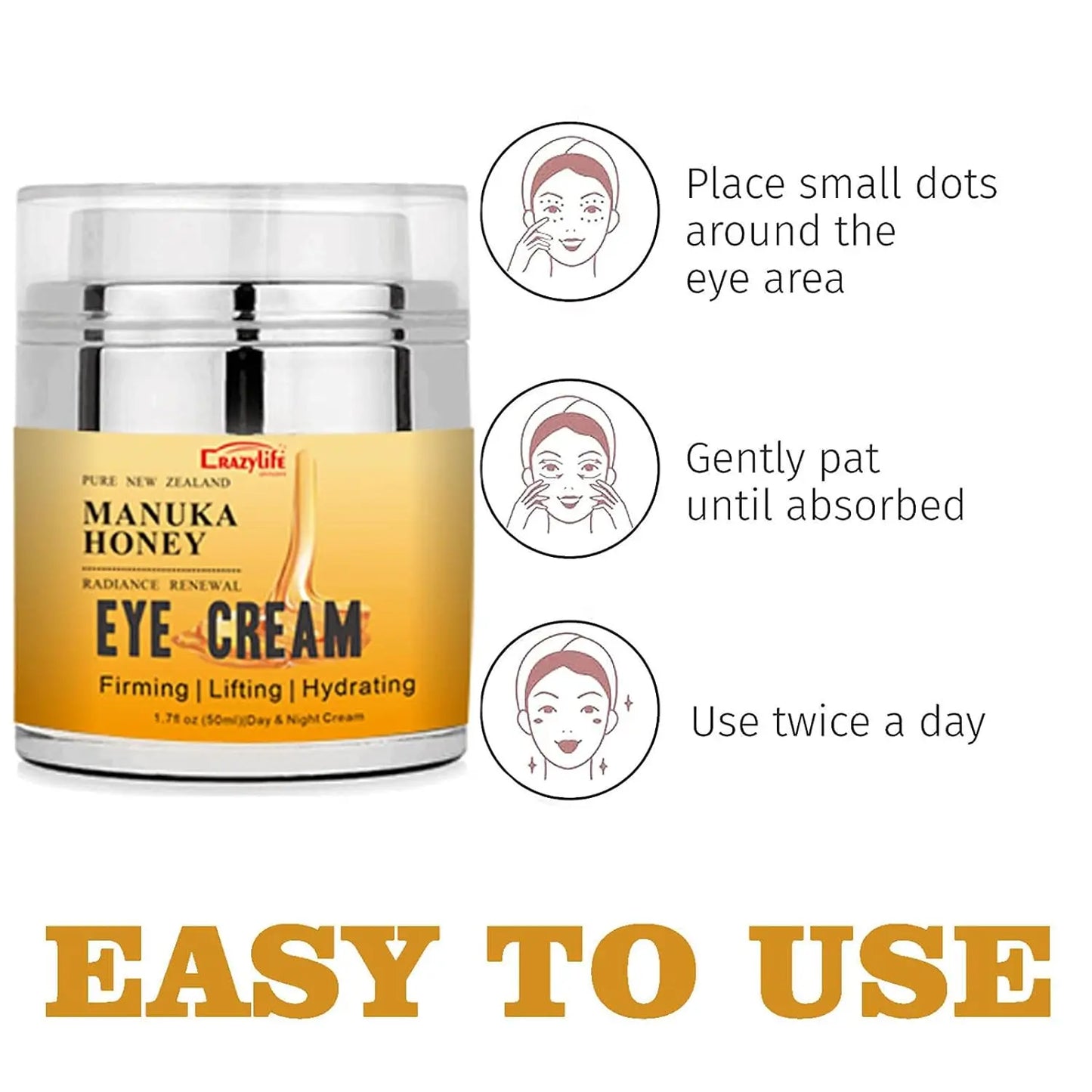 100g Organic Manuka Honey Shrink Pores Moisturizing Whitening Face Serum Smoothing Plumping Brightening Cream Anti wrinkle