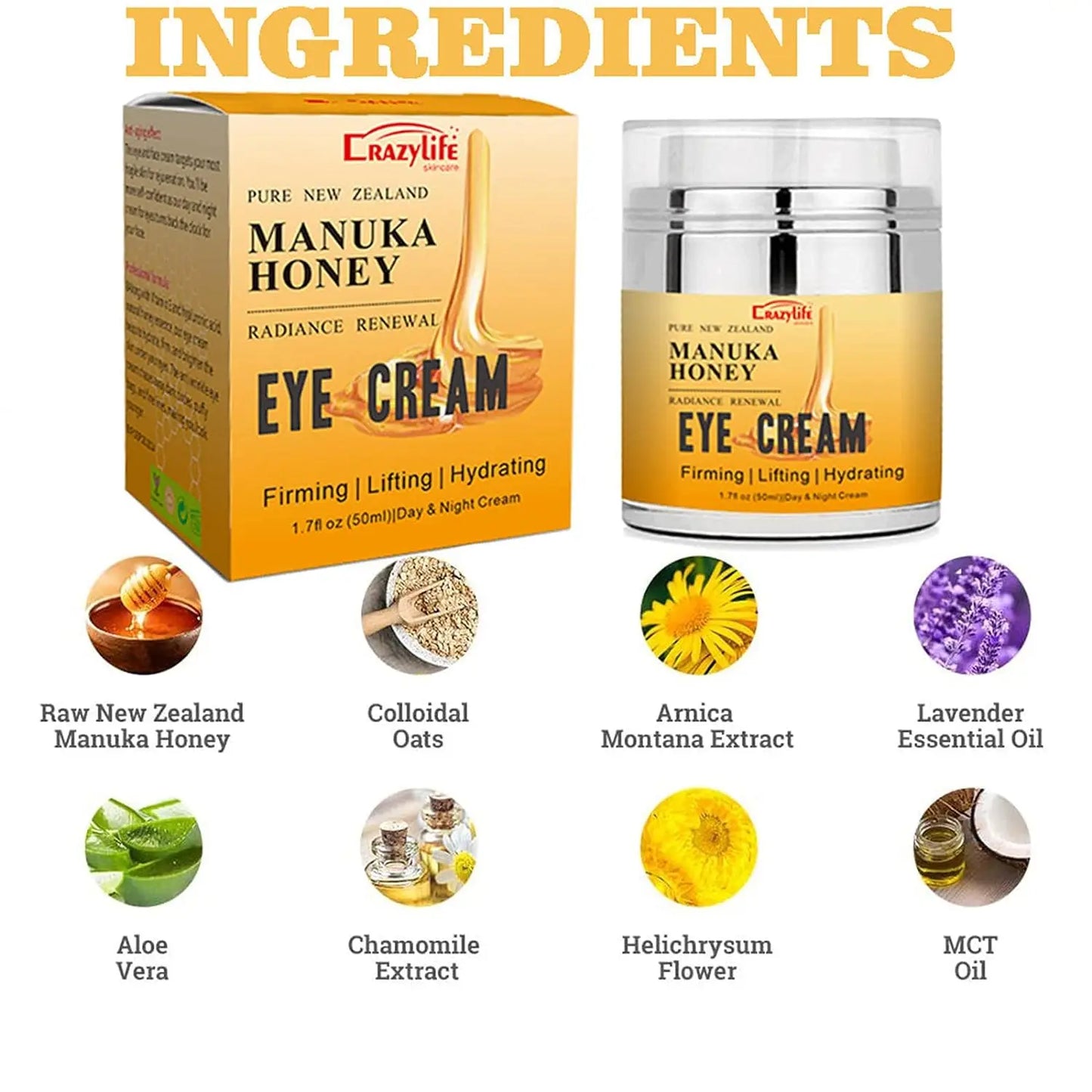 100g Organic Manuka Honey Shrink Pores Moisturizing Whitening Face Serum Smoothing Plumping Brightening Cream Anti wrinkle