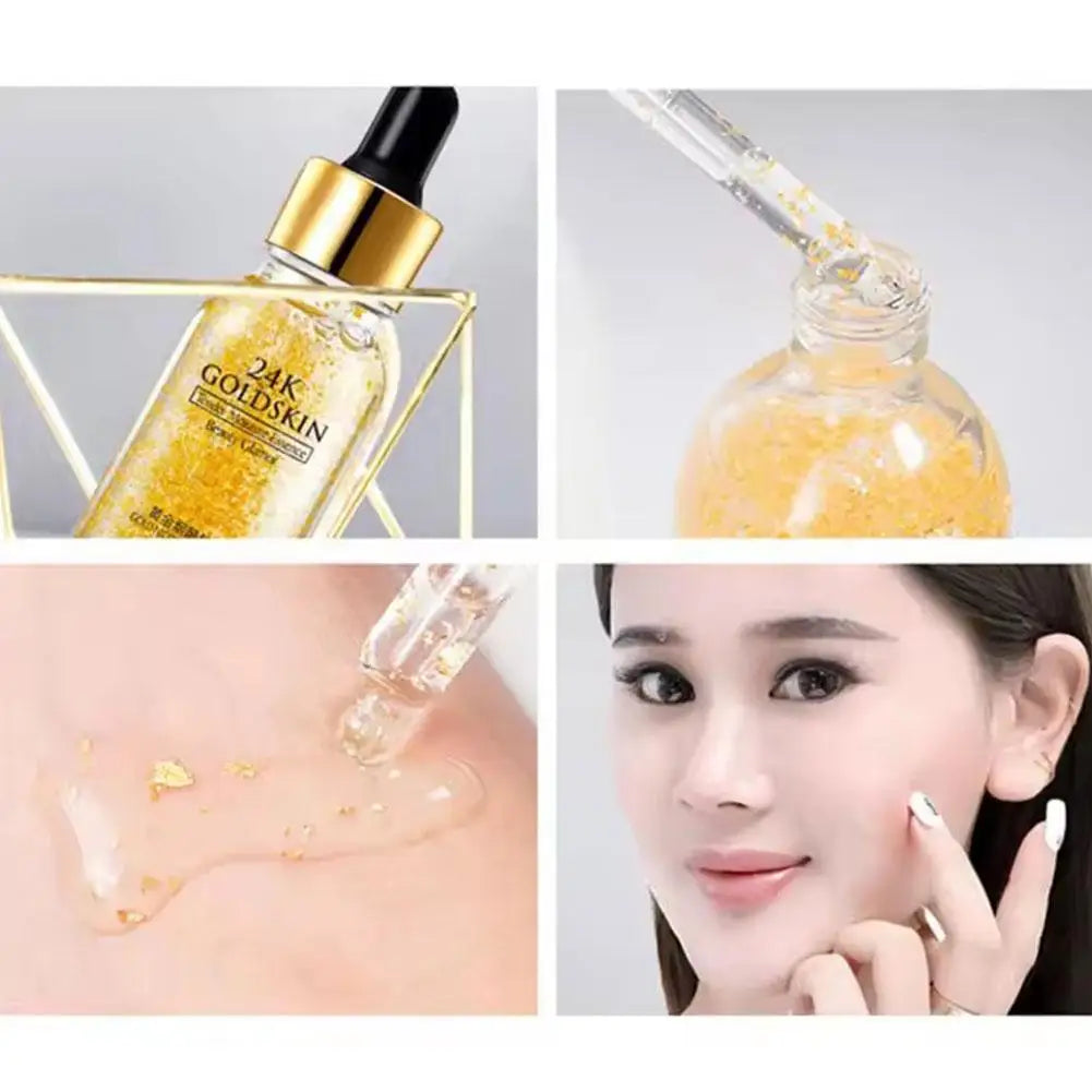 24K Gold Face Serum Moisturizer Day And Night Skin Care Nicotinamide Original Solution Hydrating And Moisturizing Facial Essence
