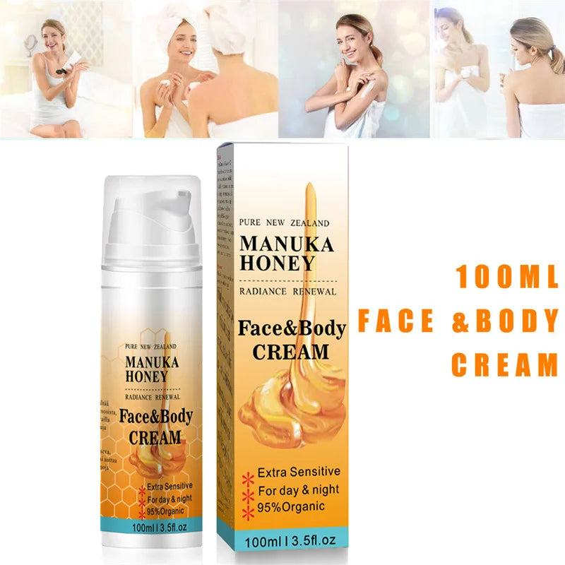 100g Organic Manuka Honey Shrink Pores Moisturizing Whitening Face Serum Smoothing Plumping Brightening Cream Anti wrinkle